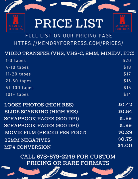 2023 Prices For Memory Fortress